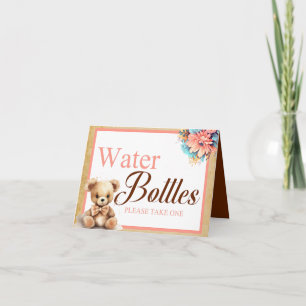 Tarjeta BohoPink Bear Baby Shower Botsuana