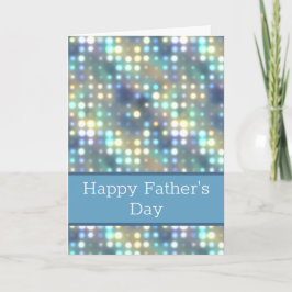 Tarjeta Bokeh azul pálido Feliz Día del Padre