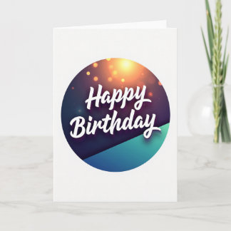 Tarjeta Bokeh de Cumpleaños Dorado