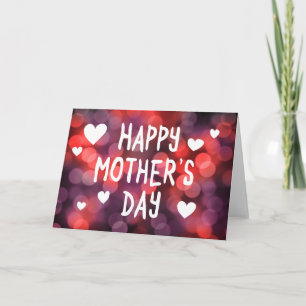 Tarjeta bokeh del día de la madre feliz