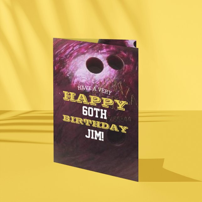 Tarjeta Bola de boliche Añadir tu nombre y cumpleaños del  (Subido por el creador)