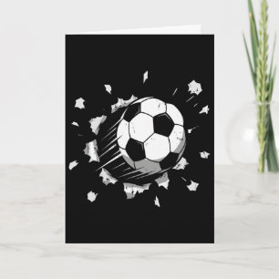 Tarjeta Bola de fútbol gráfico genial para jóvenes fútbol