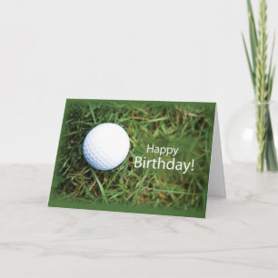 Tarjeta Bola de Golf 2728 en el cumpleaños de Grass