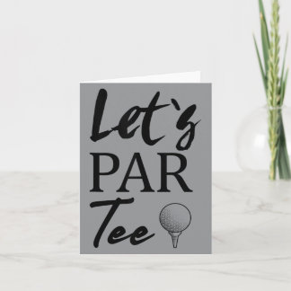 Tarjeta Bola de golf y golf Lets Par
