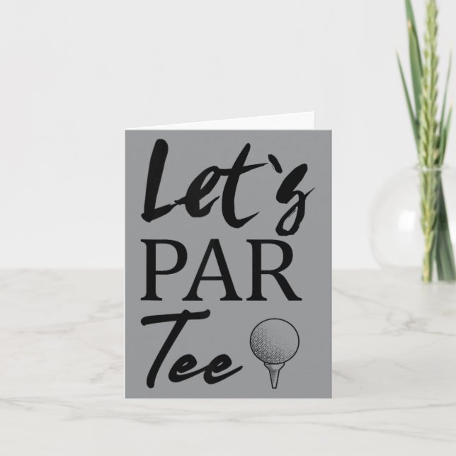 Tarjeta Bola de golf y golf Lets Par (Anverso)
