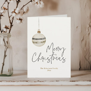 Tarjeta Bola de Ornamento de Navidad minimalista