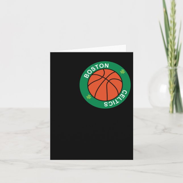 Tarjeta Bola Dedicada Al Baloncesto Celtics De Boston (Anverso)