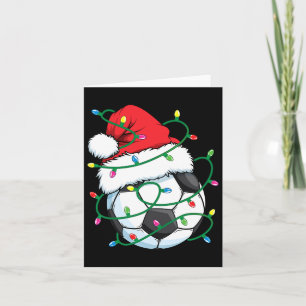 Tarjeta Bola deportiva de Santa Fútbol Hombres Navidades d