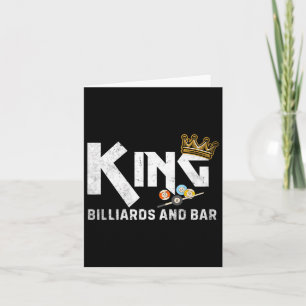 Tarjeta Bola divertida del jugador de billar King Billiard