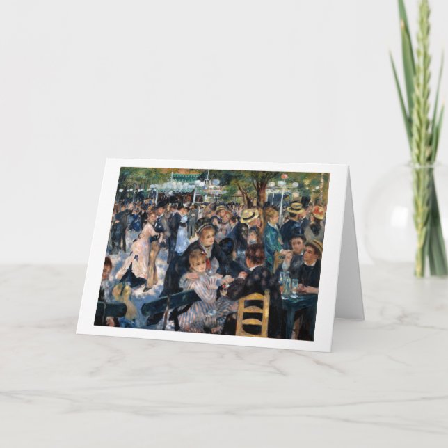 Tarjeta Bola en el Moulin de la Galette, Auguste Renoir (Anverso)