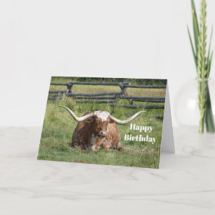 Tarjeta Bola Texas Longhorn Photo Birday
