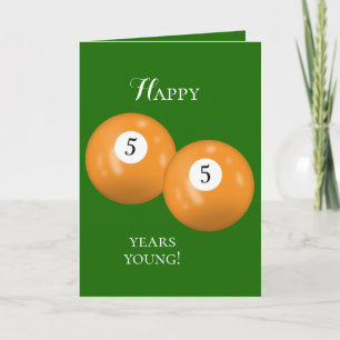 Tarjeta Bolas de billar cumpleaños 55