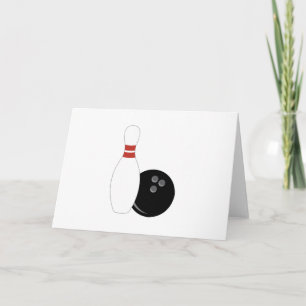 Tarjeta Bolas de bolos y alfiler
