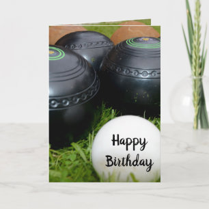 Tarjeta Bolas de hierba de época, deseos de cumpleaños,