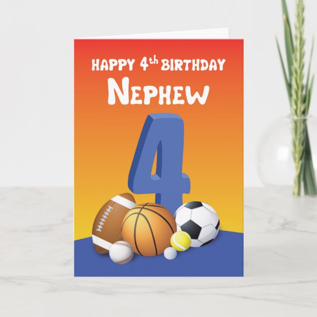 Tarjeta Bolas Deportivas de Cumpleaños de Nepal (Anverso)