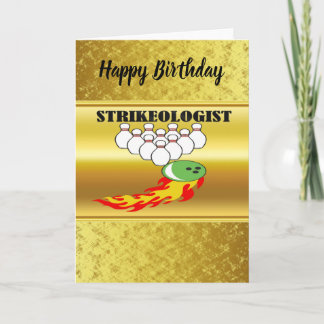 Tarjeta Bolas y bolas con la palabra STRIKEOLOGIST