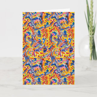 Tarjeta Bold Colorful Abstract Pattern Blank