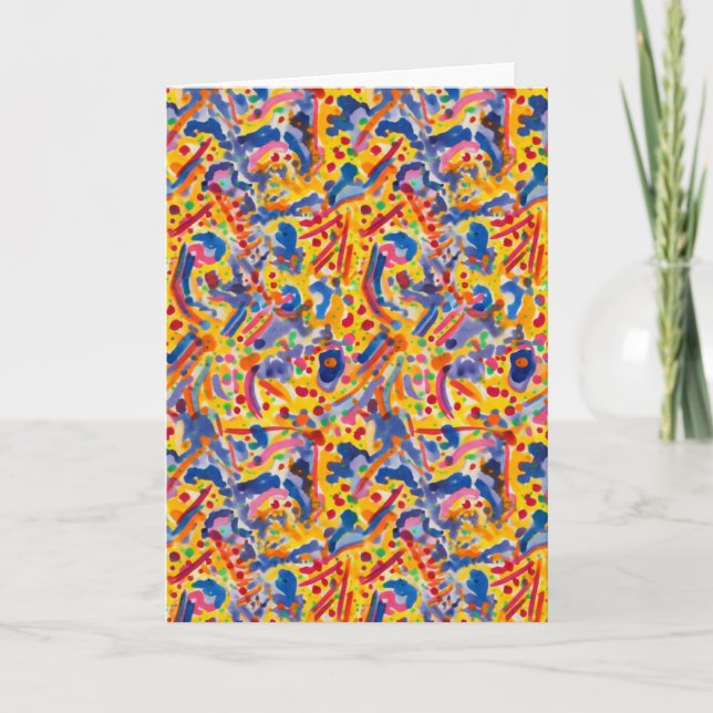 Tarjeta Bold Colorful Abstract Pattern Blank (Anverso)