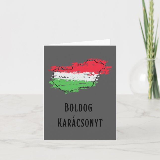 Tarjeta Boldog Karácsonyt, Navidades húngaros (Anverso)