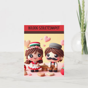 Tarjeta Boldog születésnapot, cumpleaños húngaro