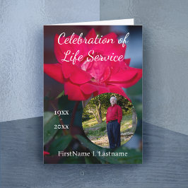 Tarjeta Boletín de la Agenda de Celebración de la Vida y l