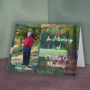 Tarjeta Boletín de Servicio Funerario En Memoria De