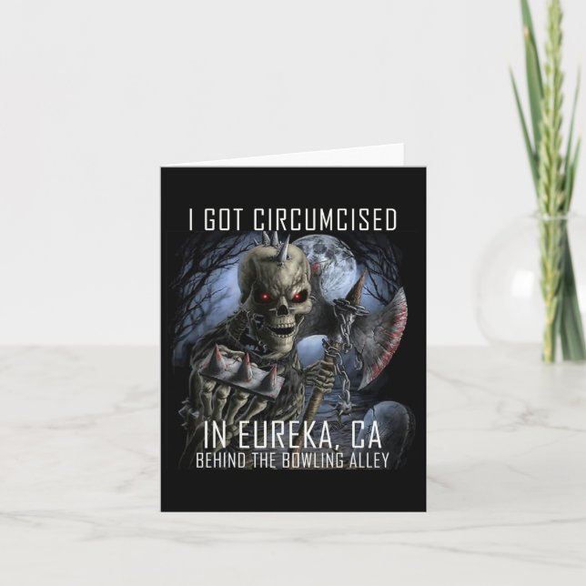 Tarjeta Boliche Circuncidado Que Fui Circuncidado En Eurek (Anverso)