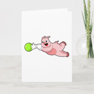 Tarjeta Boliche de cerdo Bola de boliche
