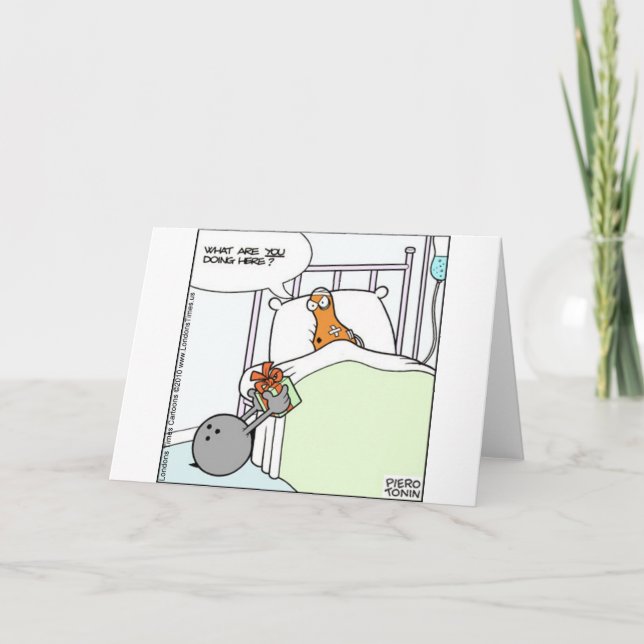 Tarjeta Boliche Hospital Graciosos Tees Cards Mugs Regalos (Anverso)