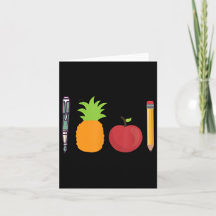 Tarjeta Bolígrafo Piña Manzana Bolígrafo Divertido 