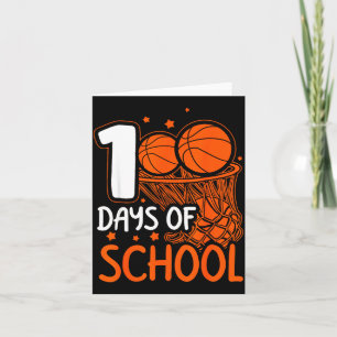 Tarjeta Bolitas Tontas 100 Días Baloncesto Escolar 100 Día