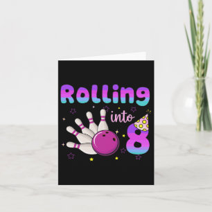 Tarjeta Bolos Chica Cumpleaños 8 Graciosos 8