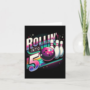 Tarjeta Bolos Cumpleaños Rollin en 5 Fiestas Quinto Cumple