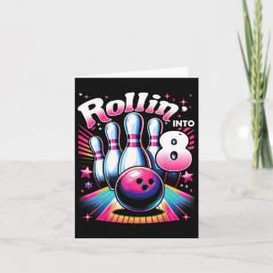 Tarjeta Bolos Cumpleaños Rollin en 8 Fiestas 8 Cumpleaños