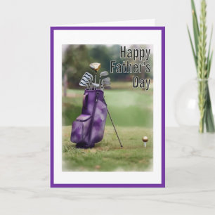 Tarjeta Bolsa de Golf para el Día del Padre, Palos y Pelot