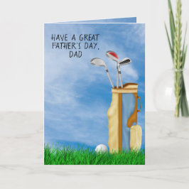 Tarjeta Bolsa de golf y bolas para el Día del Padre