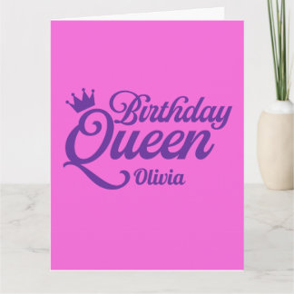 Tarjeta Bolsa de regalos para la reina del cumpleaños