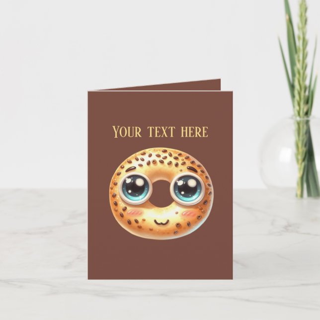 Tarjeta Bolsa de vendedor de panadería linda personalizabl (Anverso)