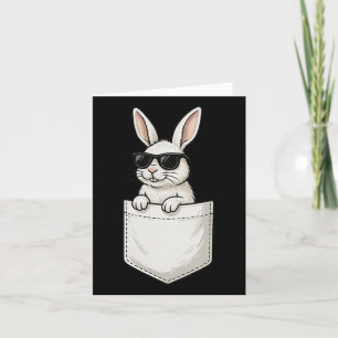 Tarjeta Bolsillo de conejo de Pascua con Sungles Guay Rabb