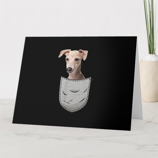 Tarjeta Bolsillo de torta de azote de galgo para perro (Anverso)