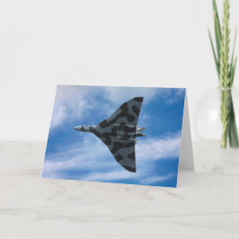 Tarjeta Bombardero vulcano en vuelo