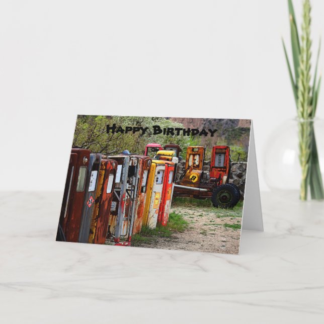 Tarjeta Bombas de gas de cumpleaños felices, humor para au (Anverso)