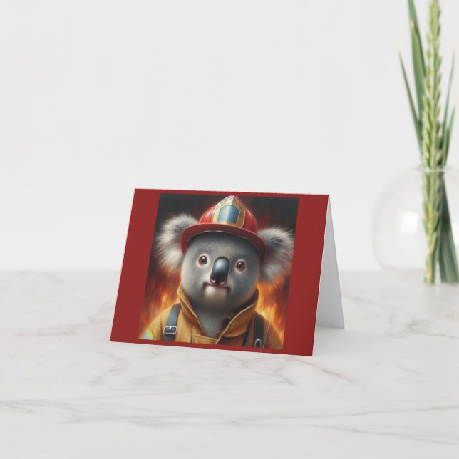 Tarjeta Bombero de Koala (Anverso)