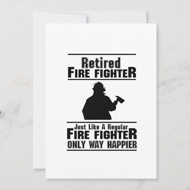 Tarjeta Bombero retirado Hombre de bomberos jefe regalo gr (Anverso)