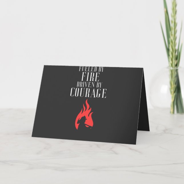 Tarjeta Bomberos: fuego valiente (Anverso)