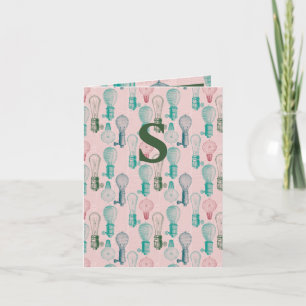 Tarjeta Bombillas de luz Dibujo arquitectónico cotidiano