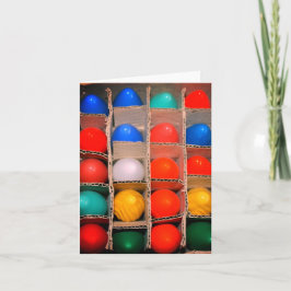 Tarjeta Bombillas de Navidad Vintage Coloridas en una Caja
