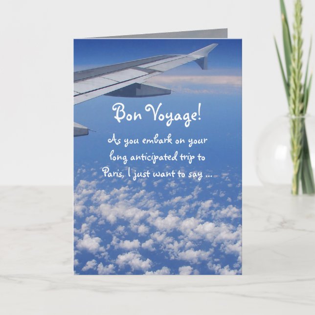 Tarjeta ¡Bon Voyage! (Anverso)