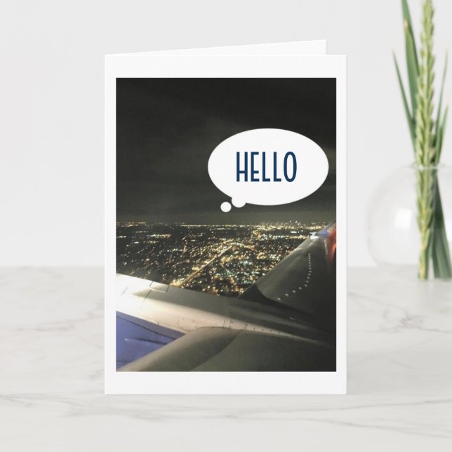 TARJETA BON VOYAGE, ADIÓS, TIENE BUEN VIAJE DESDE AVIÓN (Anverso)