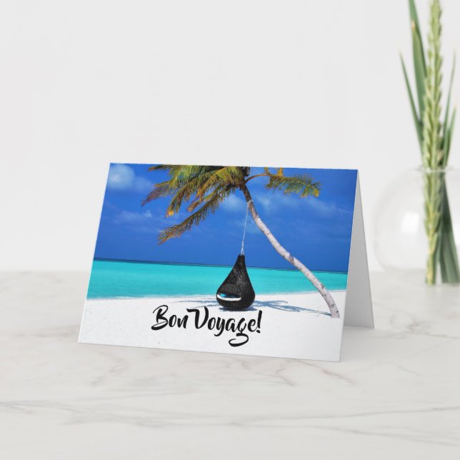 Tarjeta Bon Voyage Beach Holiday (Anverso)
